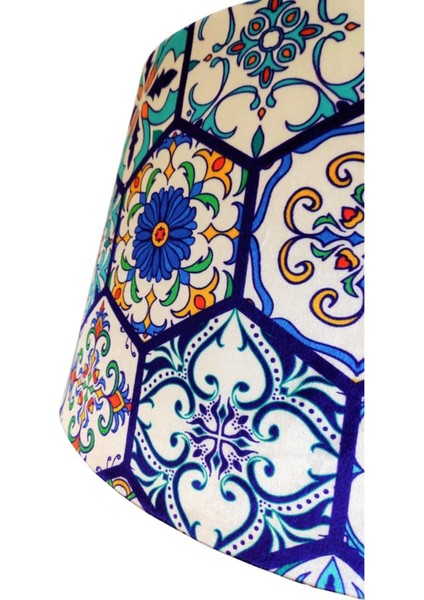 Lambader Şapkası,abajur Şapkası ( Çini Desen )