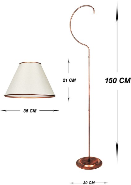 Aydınlatma Lambader Bronz Alice Elips Siyah Bakır Patine Bronz Çember Krem Şapka modelleri