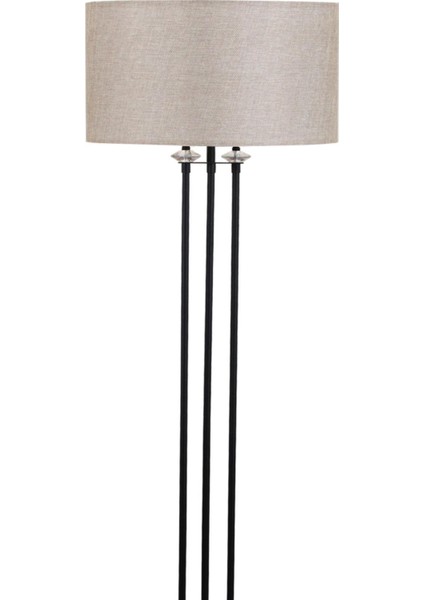 Lona Siyah Taşlı Lambader Açık Kahve Silindir Şapka Oturma Odası Salon Lambader fiyatları