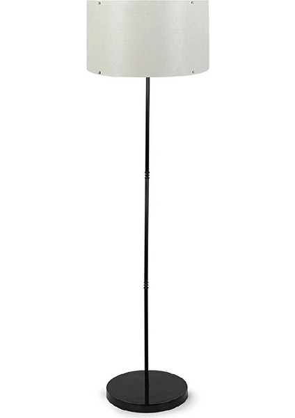 Metal Klasik Tek Ayaklı Lambader Siyah Beyaz 7404