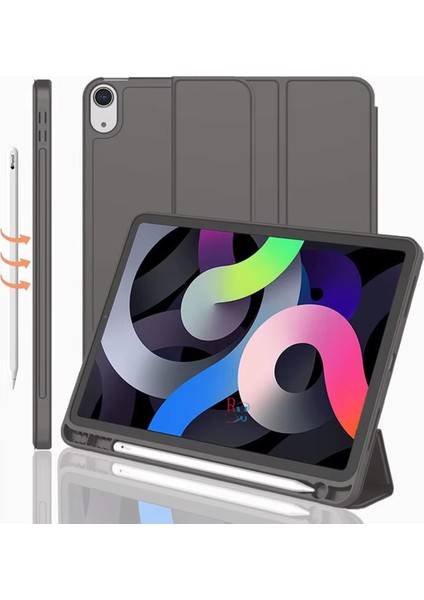 iPad 11.nesil 11 Inç 2025 Ile Uyumlu Tablet Kılıfı Standlı Uyku Modlu Kalem Bölmeli Akıllı Kılıf