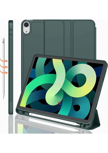 iPad 11.nesil 11 Inç 2025 Ile Uyumlu Tablet Kılıfı Standlı Uyku Modlu Kalem Bölmeli Akıllı Kılıf
