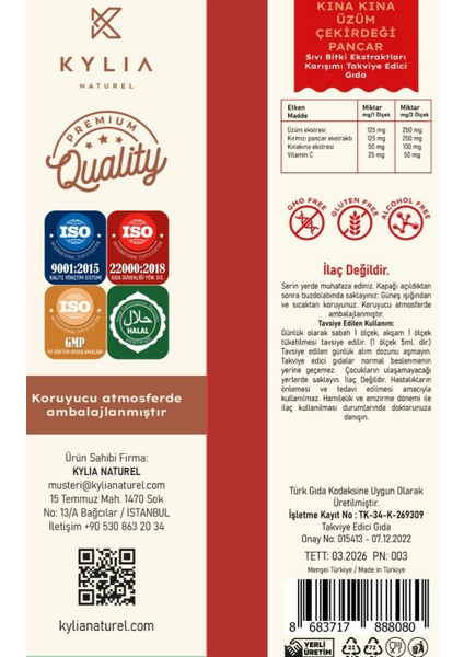 - Kına Kına Üzüm Pancar Ekstraktı 250 ml. modelleri
