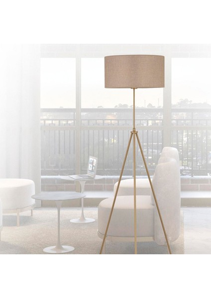 Nisa Luce Piramit Metal Lambader – Antik Ayak / Sütlü Kahverengi Başlık