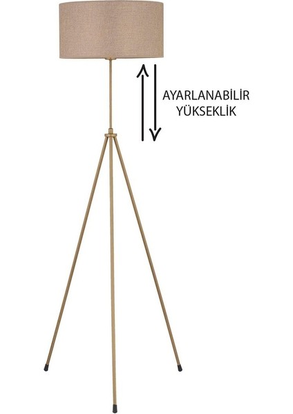 Nisa Luce Piramit Metal Lambader – Antik Ayak / Sütlü Kahverengi Başlık