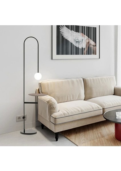 Modern Tasarım Metal Sehpalı Lambader