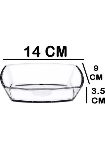 Luxury 54673 Tokio Cam 2li Çerezlik Meze Servis Tabağı Kahvaltılık 14CM 1 Adet modelleri