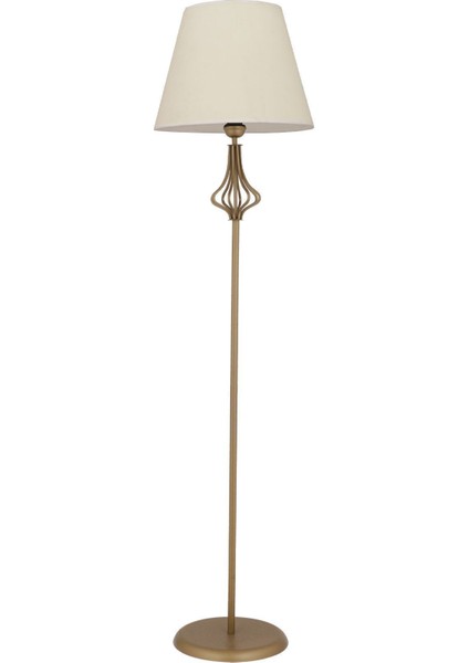 Josefa Beyaz Şapkalı Eskitme Modern Tasarım Ayaklı Abajur Lamba Metal Lambader modelleri
