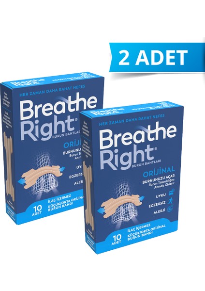 Breath Right Burun Bandı Normal Boy 10'lu - 2 Adet
