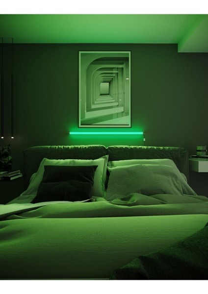 Uzaktan LED Abajur Aplik Gece Lambası Rgb 256 Renk Lambader Yuksek Işık Sistemi / 120 cm