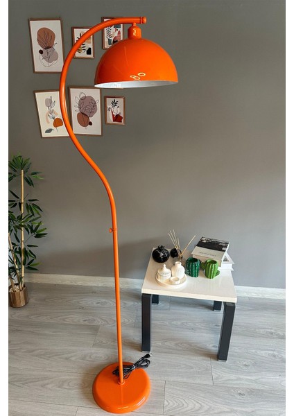 Turuncu Lambader Modern Dekoratif Metal Salon Oturma Odası Çalışma Odası Lambası
