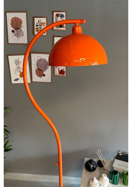 Turuncu Lambader Modern Dekoratif Metal Salon Oturma Odası Çalışma Odası Lambası
