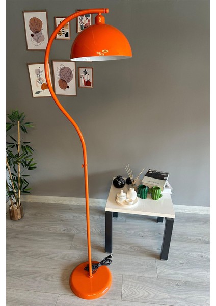 Turuncu Lambader Modern Dekoratif Metal Salon Oturma Odası Çalışma Odası Lambası