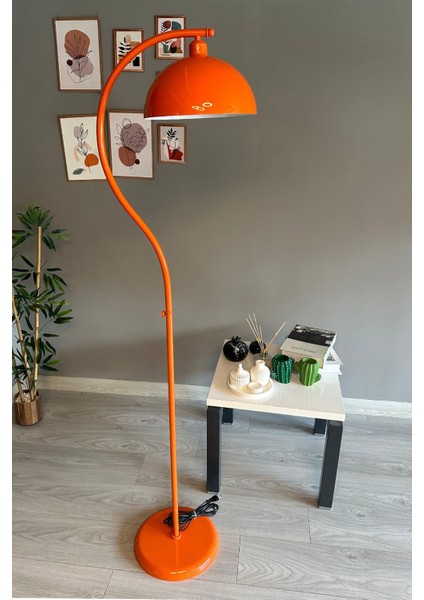 Turuncu Lambader Modern Dekoratif Metal Salon Oturma Odası Çalışma Odası Lambası