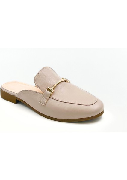 Vizon Deri Loafer Terlik