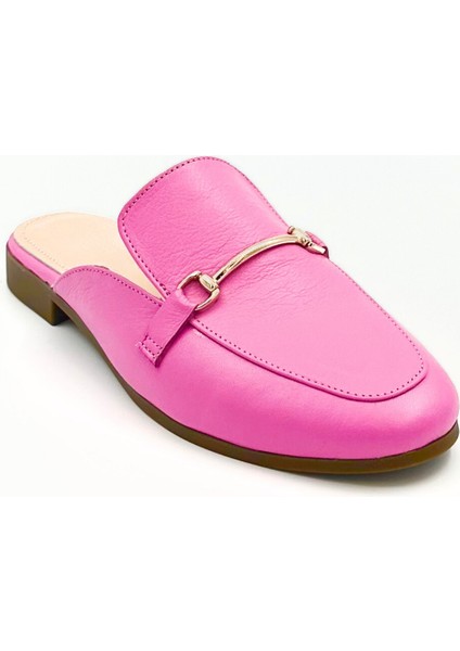 Fuşya Hakiki Deri Kadın Loafer Terlik modelleri