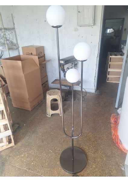 3lü Glop Camlı Füme Kaplamalı Renk Lambader fiyatları