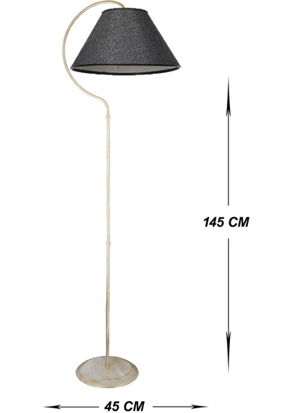 Aydınlatma Lambader Elips Krem Sarı Patine Çember Siyah 350 x 150 x 200 Koyu Gri fiyatları