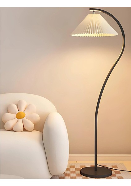 Umbrella Şapkalı Siyah Şık Modern Lambader Dekoratif Salon Yatak Odası