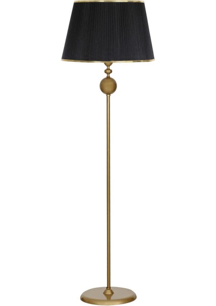 LMD-VNR01 Eskitme Mat Gold Metal Lambader - Gold Şeritli Organize Siyah