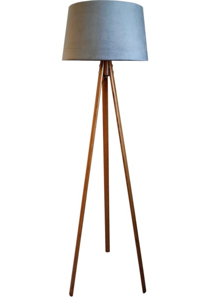 Beta Serisi 3 Ayaklı Lambader( Açık Gri- Açık Ceviz)