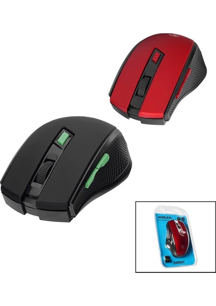 Everest SMW-777 Wireless - Kablosuz 1600DPI USB Optical Mouse Vakum Ambalaj