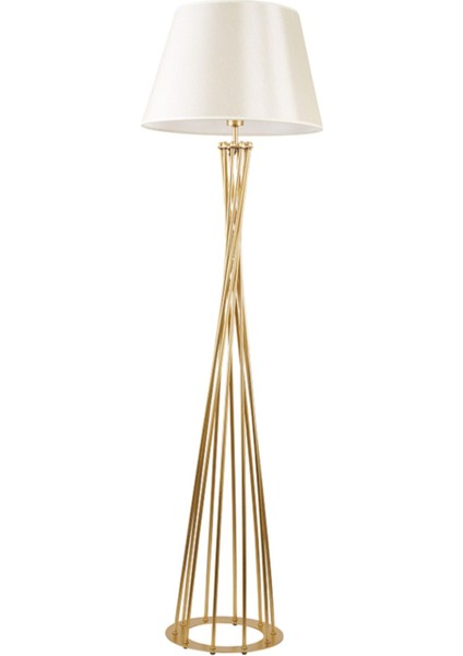 Rys Retro Lambader Köşe Lambası Gold Krem Başlık 45 cm Başlık