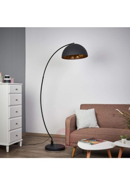 Retro Tekli Metal Lambader Köşe Lambası Şapka Çapı: 40 cm