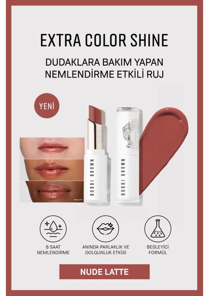 Extra Color Shine Nemlendirici Balm Etkili Ruj - Nude Latte