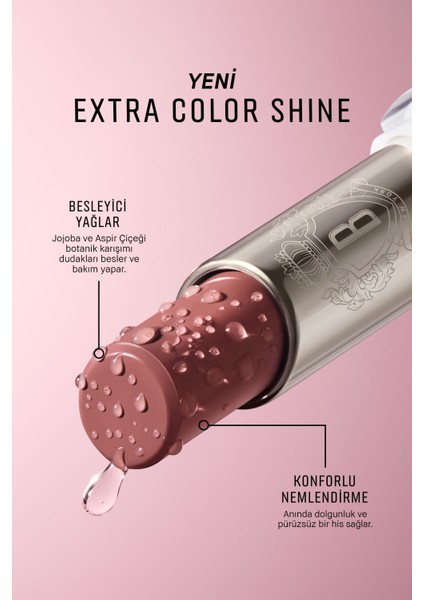 Extra Color Shine Nemlendirici Balm Etkili Ruj - Nude Mauve fırsatları
