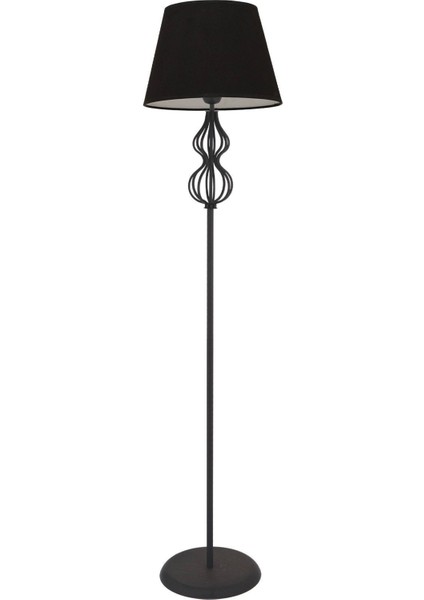 Vance Siyah Şapkalı Siyah Modern Tasarım Ayaklı Abajur Lamba Metal Lambader modelleri