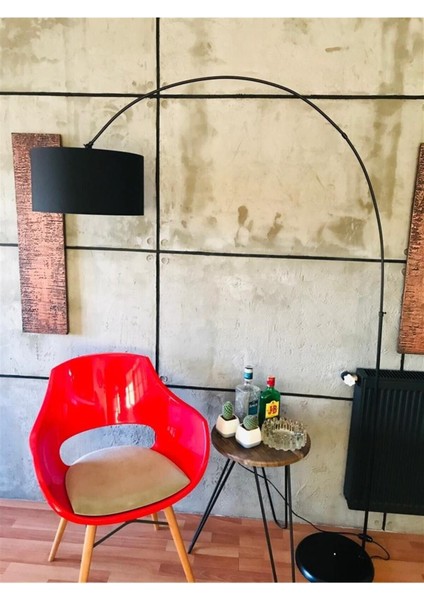 Entero Siyah Geniş Deve Boynu Lambader