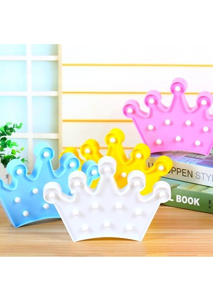 3D Dekoratif Pilli Kraliçe Tacı Model LED Masa ve Gece Lambası (4172)