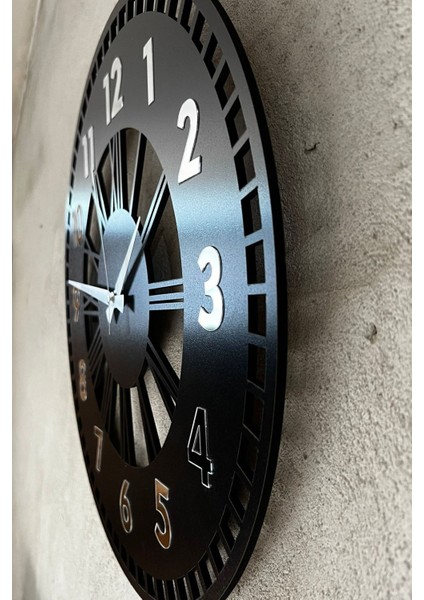 Dekoratif Aynalı Duvar Saati + Vazo Tablo Gümüş fırsatları