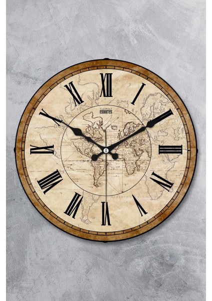 Dekoratif Gerçek Cam Bombe Sessiz Mekanizma Duvar Saati 36 cm