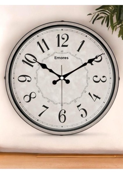 Dekoratif Cam Bombe Sessiz Mekanizma Duvar Saati 36 cm