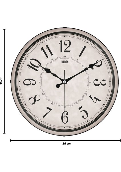Dekoratif Cam Bombe Sessiz Mekanizma Duvar Saati 36 cm fırsatları
