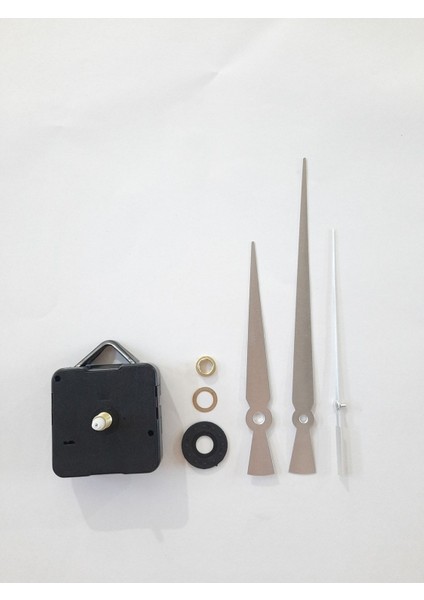 Büyük Boy Askı Aparatlı Sessiz Çalışan Saat Mekanizması Gümüş Renkli (AKREP:13CM, YELKOVAN:18CM) modelleri