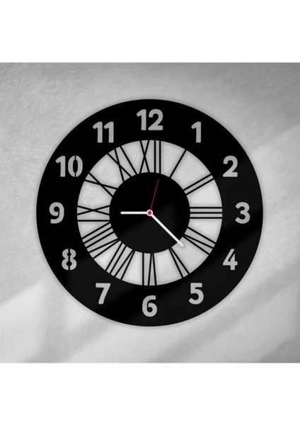 Dekoratif Roma ve Latin Rakamlı Duvar Saati
