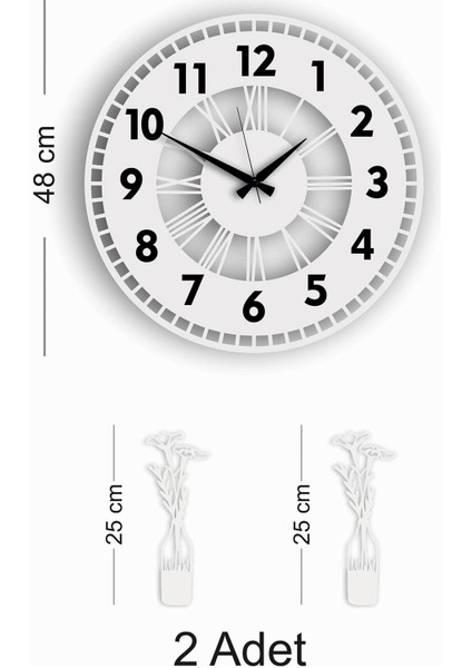 Dekoratif Duvar Saati Vazo Tablo modelleri