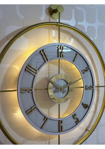 Metal Camlı Duvar Saati 60X80 cm Büyük Boy Işıklı Gerçek Cam Duvar Saati Modern Tasarım fiyatları