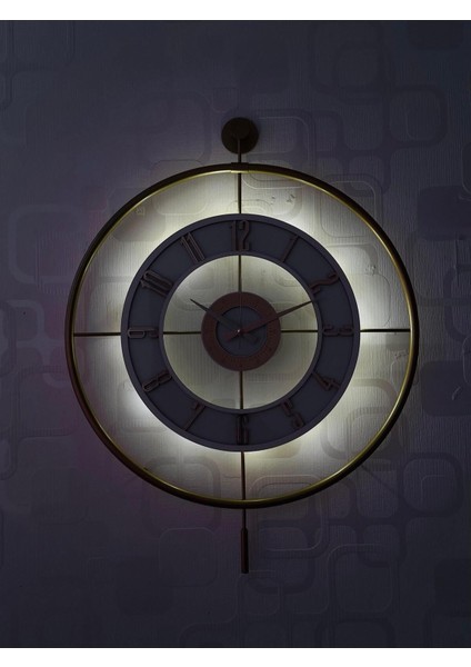 Metal Camlı Duvar Saati 60X80 cm Büyük Boy Işıklı Gerçek Cam Duvar Saati Modern Tasarım indirimleri