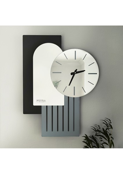 Dekoratif Tasarım Renkli Ahşap & Aynalı Pleksi Duvar Saati fiyatları