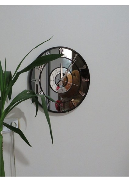 Aynalı Duvar Saati (Gerçek Ayna) indirimleri