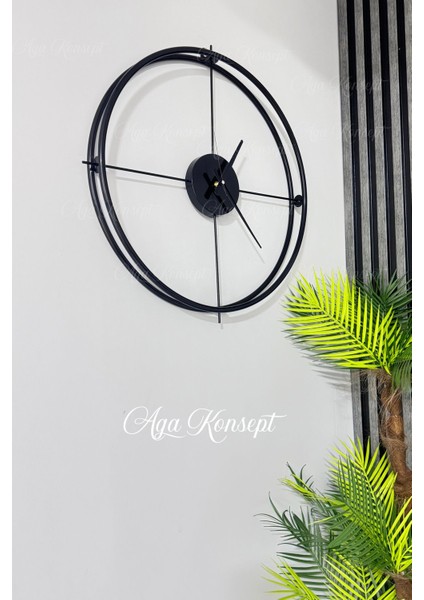 Iskandinav Xxl 75 cm Siyah, Ispanyol ve Iskandinav Tarzı Ferforje Metal Minimalist Duvar Saati modelleri