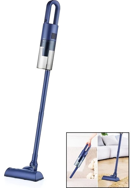 3in1 Elektrikli Dikey Süpürge Lacivert Renk 400W 1.5lt Toz Hazneli SVC-8614