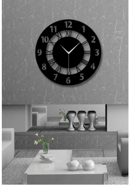 Siyah Ahşap Yuvarlak Roma Rakamlı Duvar Saati Salon Oturma Yatak Odası Ofis Için 40X40 Duvar Dekoru fırsatları