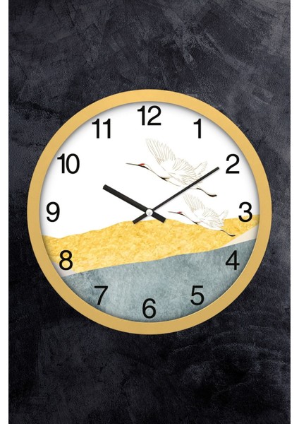 30 cm Gerçek Cam Sessiz Mekanizma Duvar Saati