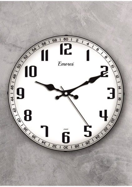 Gerçek Bombe Cam Akar Saniye Sessiz Mekanizma Dekoratif Atatürk Duvar Saati 36 cm