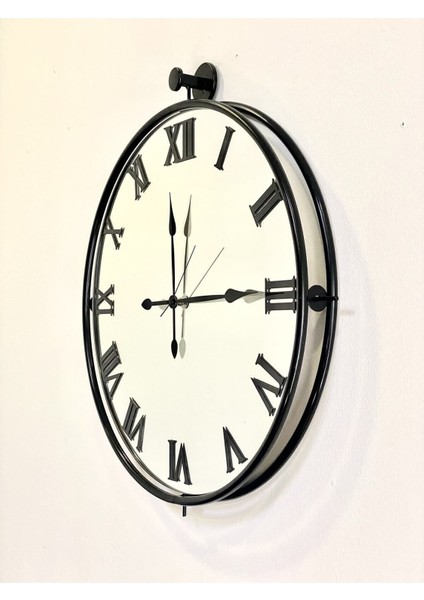 Duvar Saati Tinatti Black Saat Aynalı Duvar Saati Dekoratif Saat